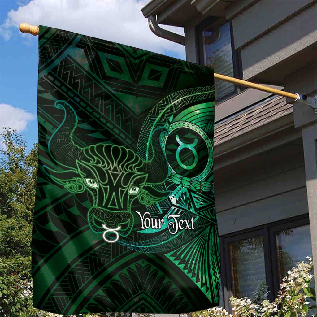 Personalised Polynesia Zodiac Taurus Garden Flag Galaxy Polynesian Pattern Chest Tattoo Style LT14 - Polynesian Pride