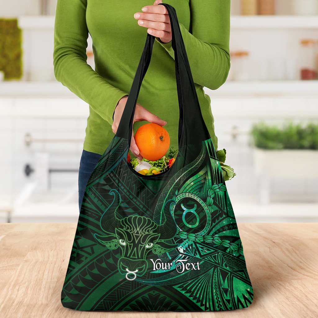 Personalised Polynesia Zodiac Taurus Grocery Bag Galaxy Polynesian Pattern Chest Tattoo Style LT14 - Polynesian Pride