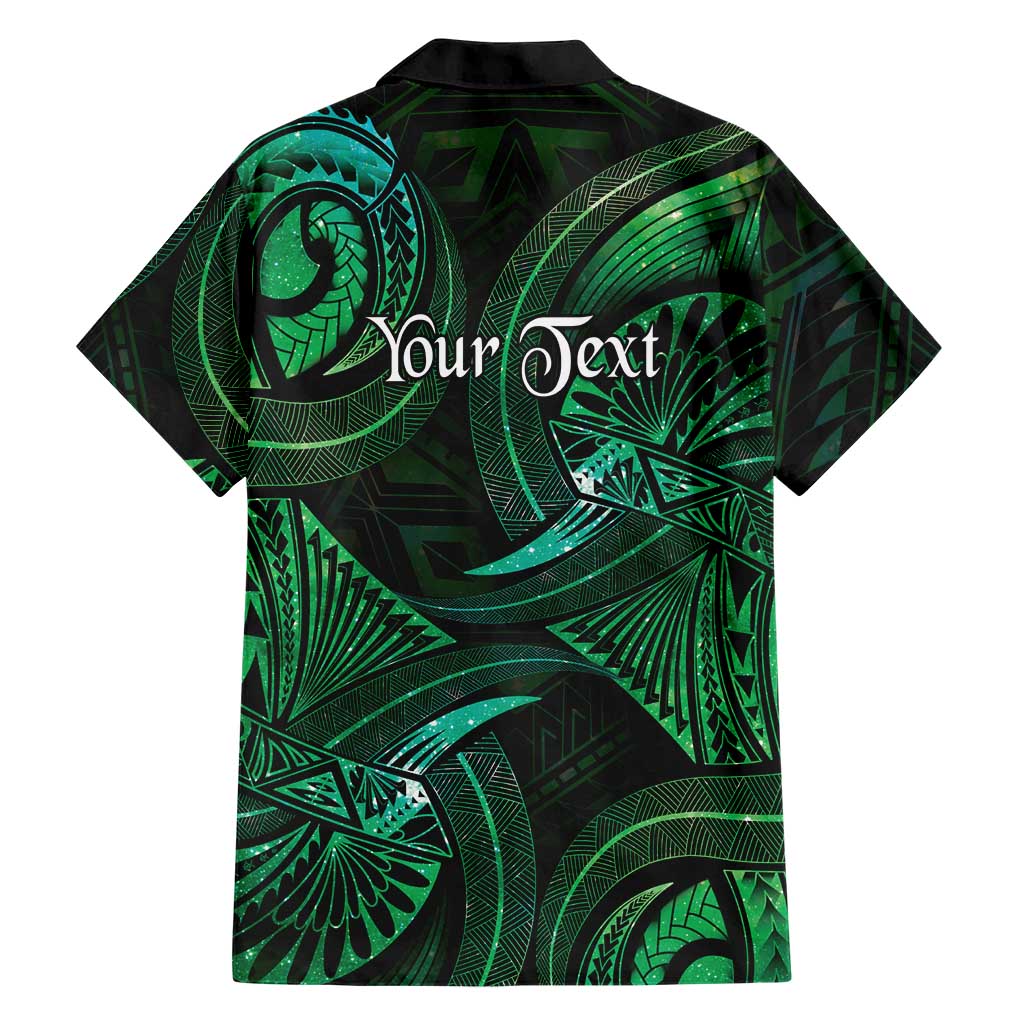 Personalised Polynesia Zodiac Taurus Hawaiian Shirt Galaxy Polynesian Pattern Chest Tattoo Style