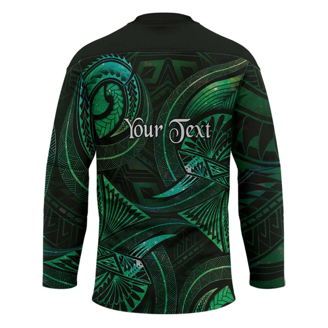 Personalised Polynesia Zodiac Taurus Hockey Jersey Galaxy Polynesian Pattern Chest Tattoo Style LT14 - Polynesian Pride