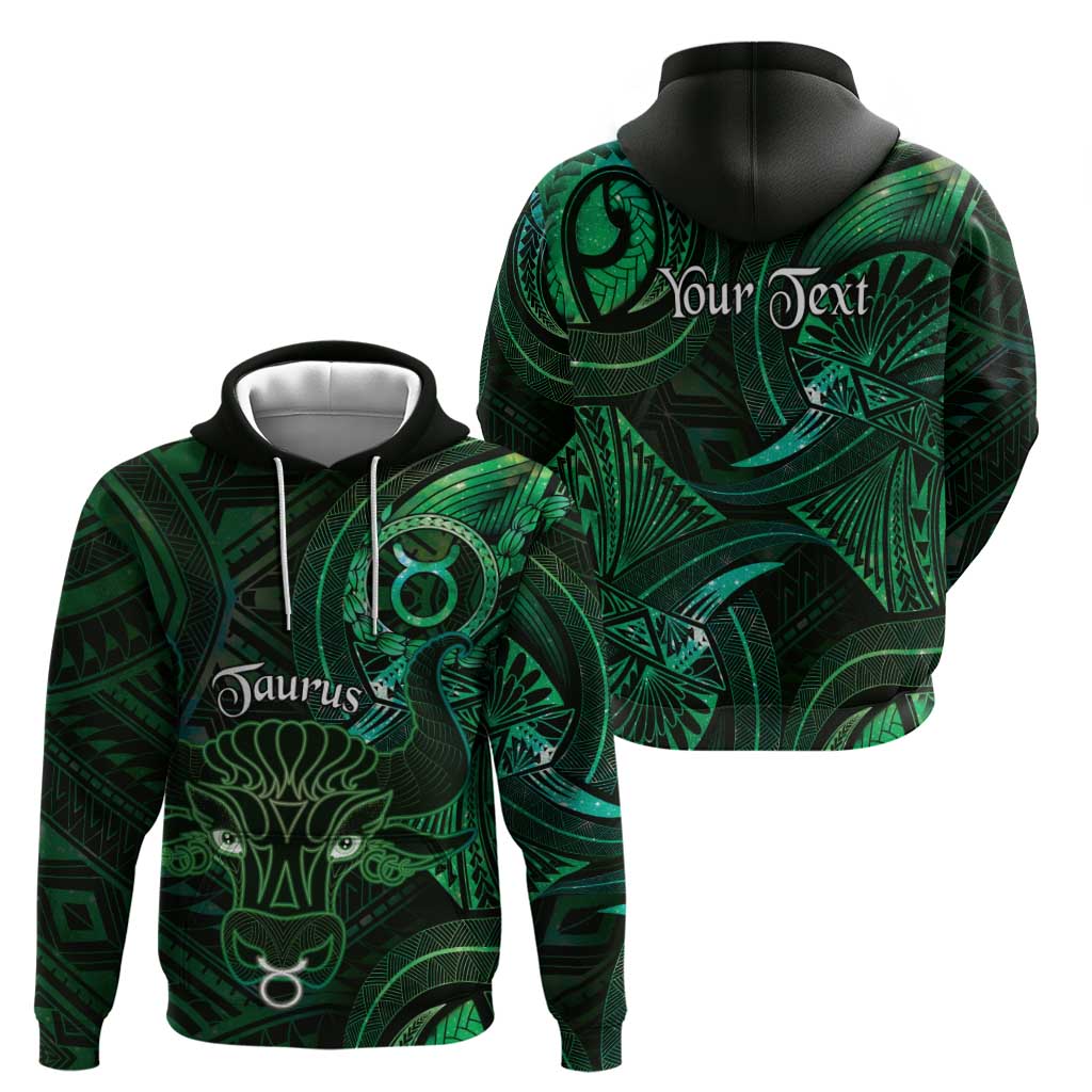 Personalised Polynesia Zodiac Taurus Hoodie Galaxy Polynesian Pattern Chest Tattoo Style LT14 - Polynesian Pride