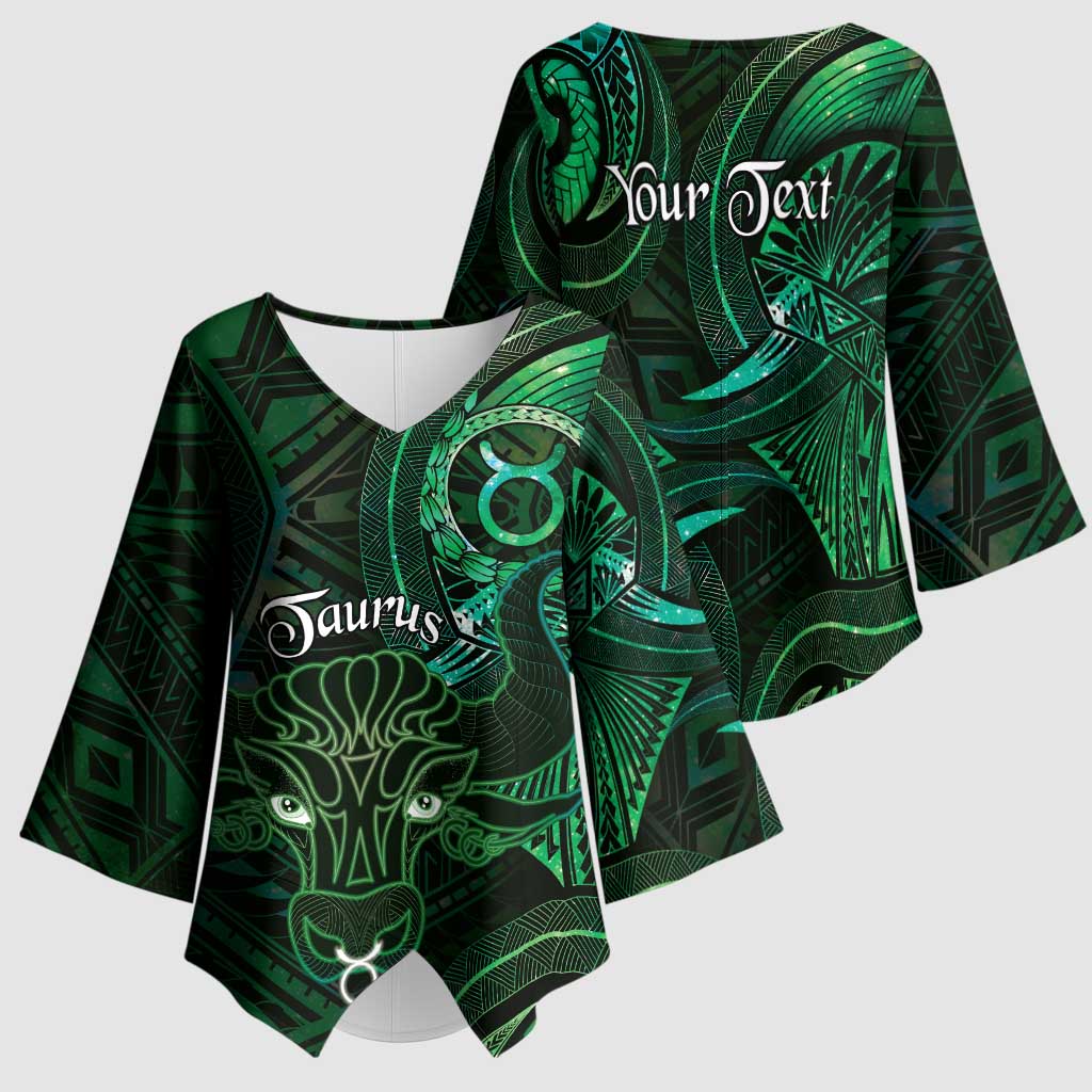 Personalised Polynesia Zodiac Taurus Kimono Sleeve Blouse Galaxy Polynesian Pattern Chest Tattoo Style LT14 - Polynesian Pride