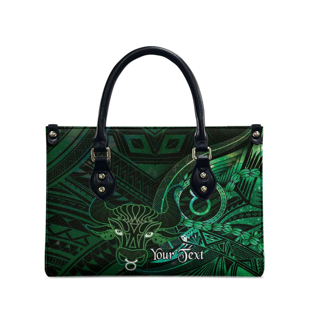 Personalised Polynesia Zodiac Taurus Leather Bag Galaxy Polynesian Pattern Chest Tattoo Style LT14 - Polynesian Pride