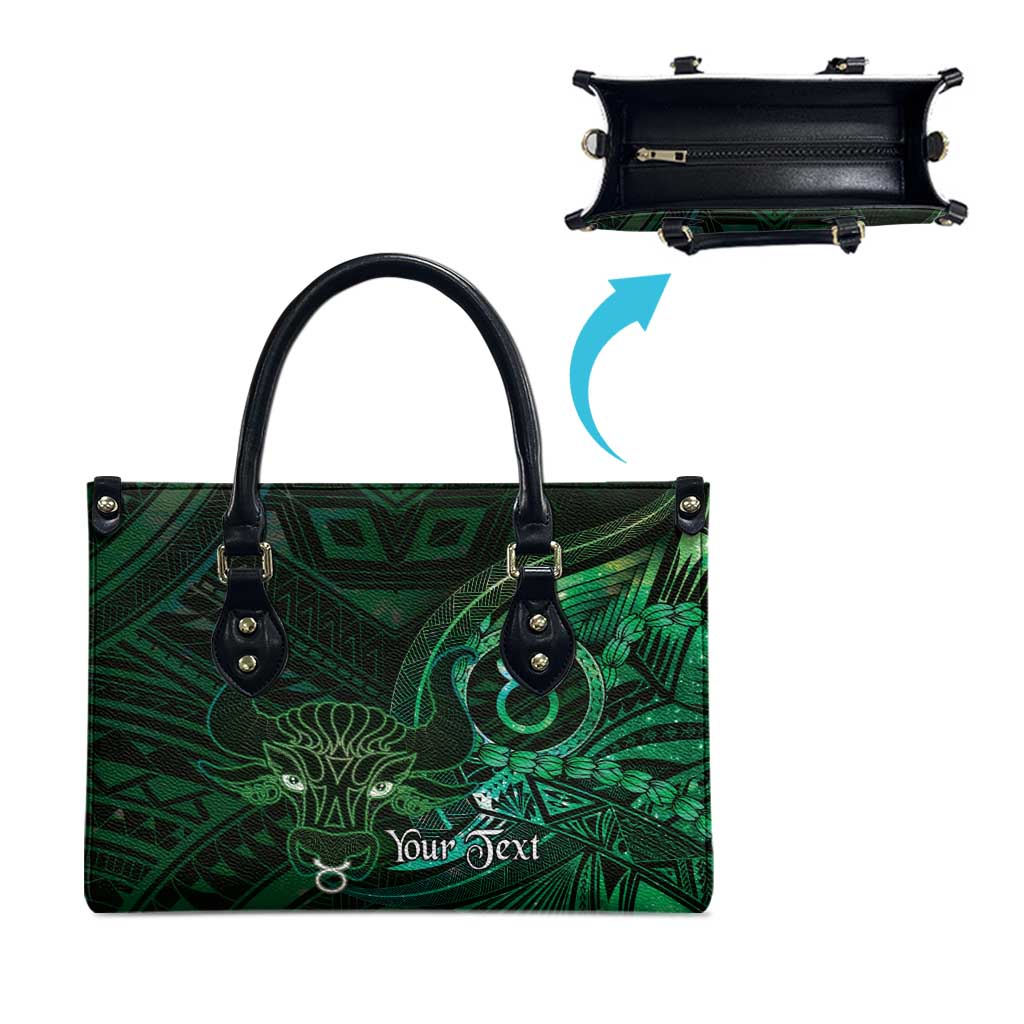 Personalised Polynesia Zodiac Taurus Leather Bag Galaxy Polynesian Pattern Chest Tattoo Style LT14 - Polynesian Pride