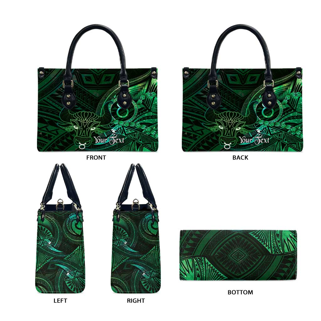 Personalised Polynesia Zodiac Taurus Leather Bag Galaxy Polynesian Pattern Chest Tattoo Style LT14 - Polynesian Pride