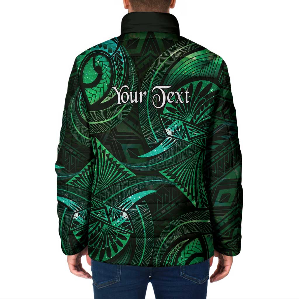 Personalised Polynesia Zodiac Taurus Padded Jacket Galaxy Polynesian Pattern Chest Tattoo Style LT14 - Polynesian Pride