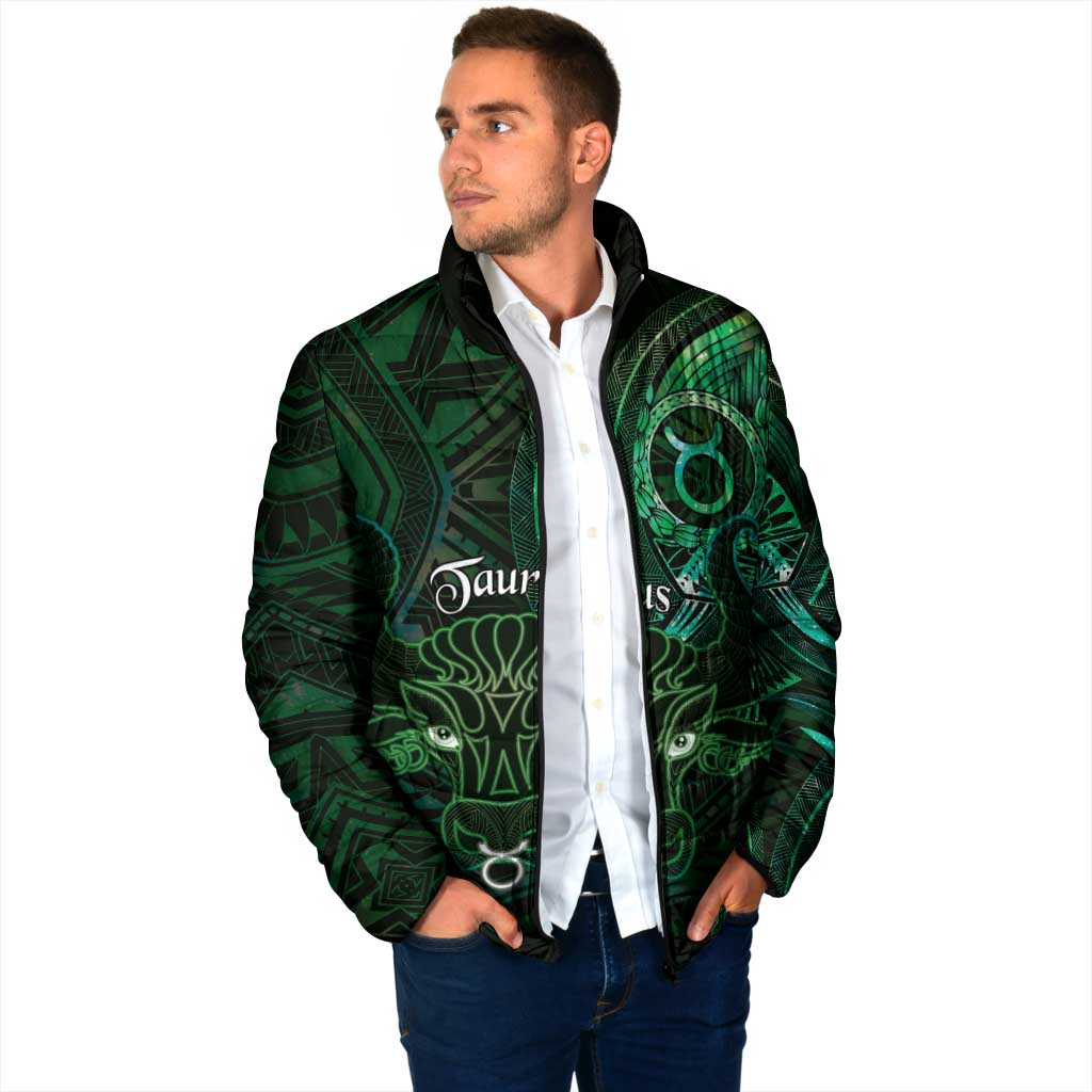 Personalised Polynesia Zodiac Taurus Padded Jacket Galaxy Polynesian Pattern Chest Tattoo Style LT14 - Polynesian Pride