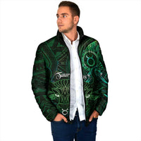 Personalised Polynesia Zodiac Taurus Padded Jacket Galaxy Polynesian Pattern Chest Tattoo Style LT14 - Polynesian Pride