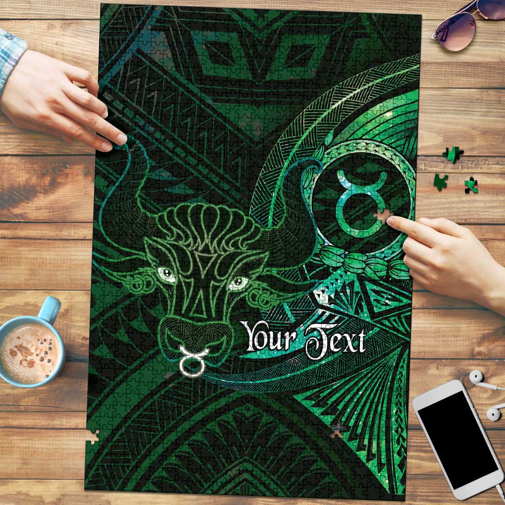 Personalised Polynesia Zodiac Taurus Puzzle Galaxy Polynesian Pattern Chest Tattoo Style LT14 Green - Polynesian Pride