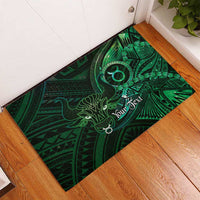 Personalised Polynesia Zodiac Taurus Rubber Doormat Galaxy Polynesian Pattern Chest Tattoo Style