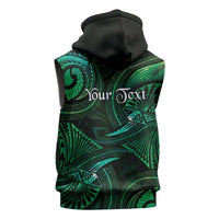 Personalised Polynesia Zodiac Taurus Sleeveless Zip Hoodie Galaxy Polynesian Pattern Chest Tattoo Style LT14 - Polynesian Pride