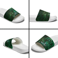 Personalised Polynesia Zodiac Taurus Slide Sandals Galaxy Polynesian Pattern Chest Tattoo Style