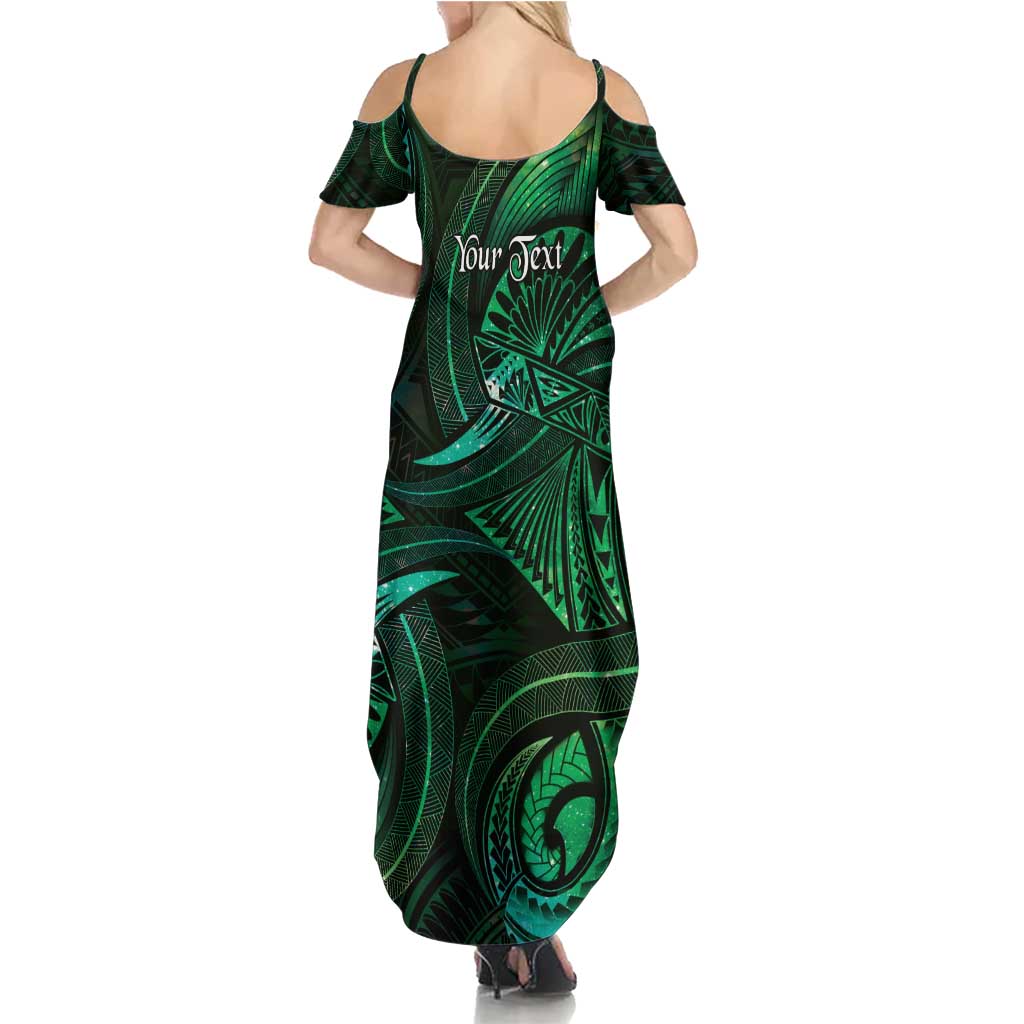 Personalised Polynesia Zodiac Taurus Summer Maxi Dress Galaxy Polynesian Pattern Chest Tattoo Style LT14 - Polynesian Pride