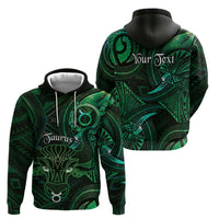 Personalised Polynesia Zodiac Taurus Zip Hoodie Galaxy Polynesian Pattern Chest Tattoo Style LT14 - Polynesian Pride