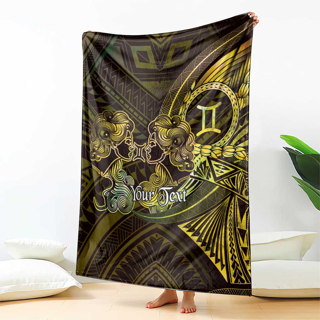 Personalised Polynesia Zodiac Gemini Blanket Galaxy Polynesian Pattern Chest Tattoo Style LT14 - Polynesian Pride
