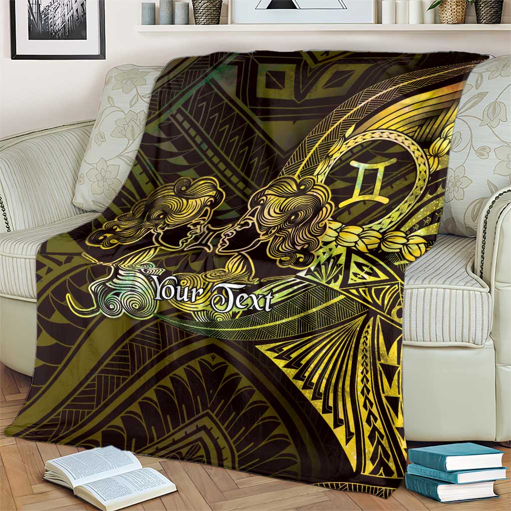 Personalised Polynesia Zodiac Gemini Blanket Galaxy Polynesian Pattern Chest Tattoo Style LT14 - Polynesian Pride
