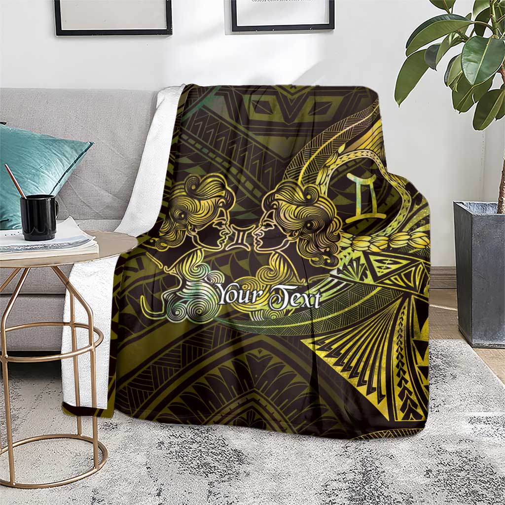 Personalised Polynesia Zodiac Gemini Blanket Galaxy Polynesian Pattern Chest Tattoo Style LT14 - Polynesian Pride