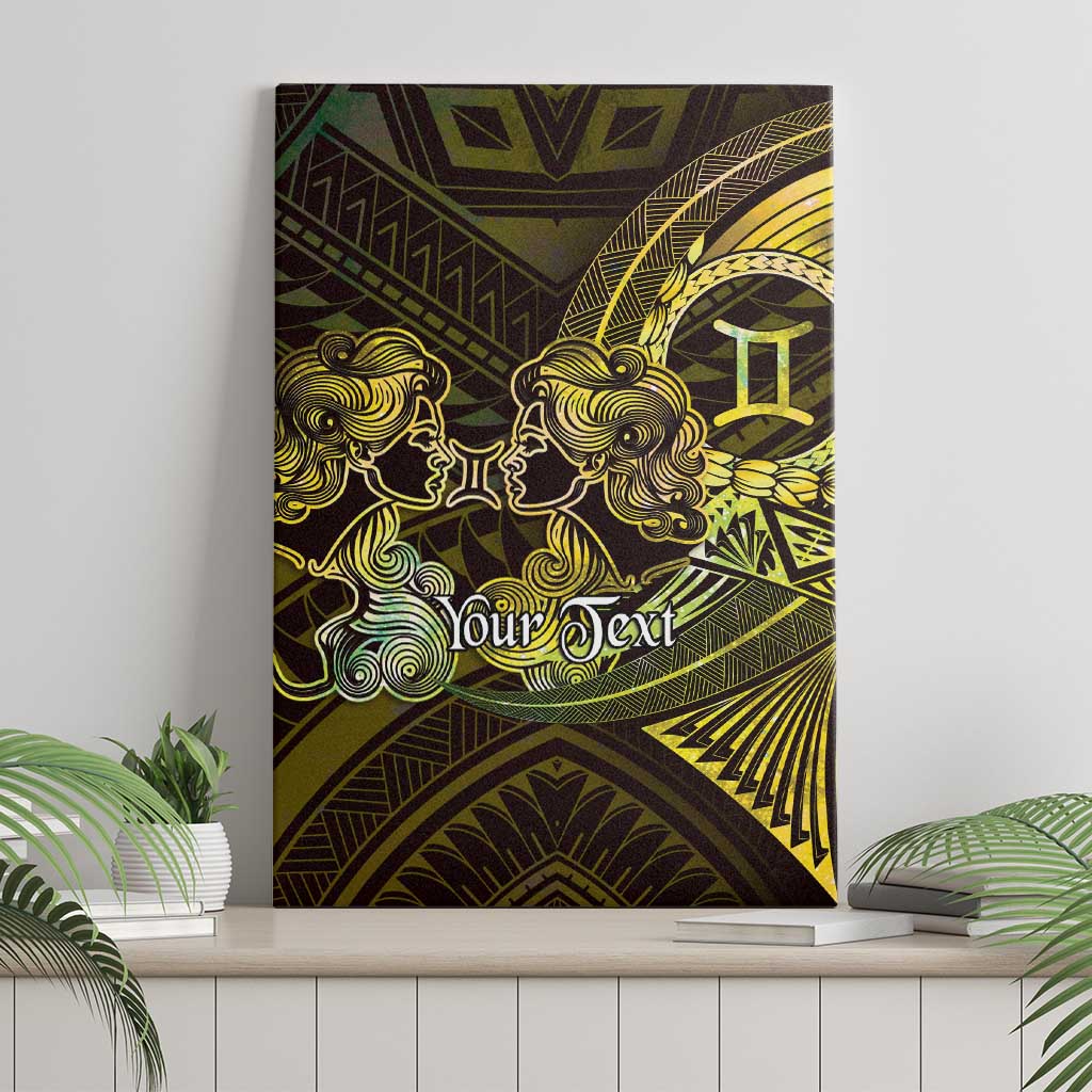 Personalised Polynesia Zodiac Gemini Canvas Wall Art Galaxy Polynesian Pattern Chest Tattoo Style LT14 - Polynesian Pride