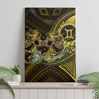 Personalised Polynesia Zodiac Gemini Canvas Wall Art Galaxy Polynesian Pattern Chest Tattoo Style LT14 - Polynesian Pride