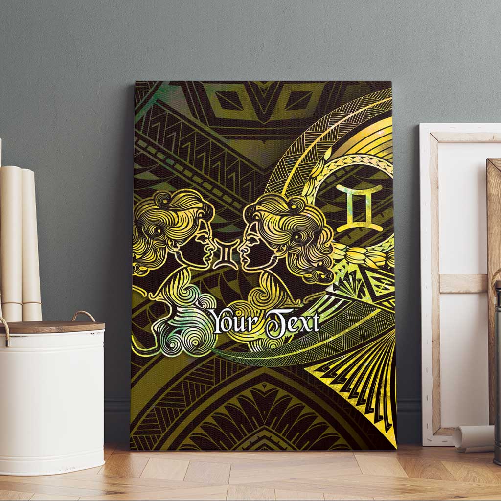 Personalised Polynesia Zodiac Gemini Canvas Wall Art Galaxy Polynesian Pattern Chest Tattoo Style LT14 - Polynesian Pride
