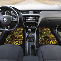 Personalised Polynesia Zodiac Gemini Car Mats Galaxy Polynesian Pattern Chest Tattoo Style LT14 Set 2pcs - Front Yellow - Polynesian Pride