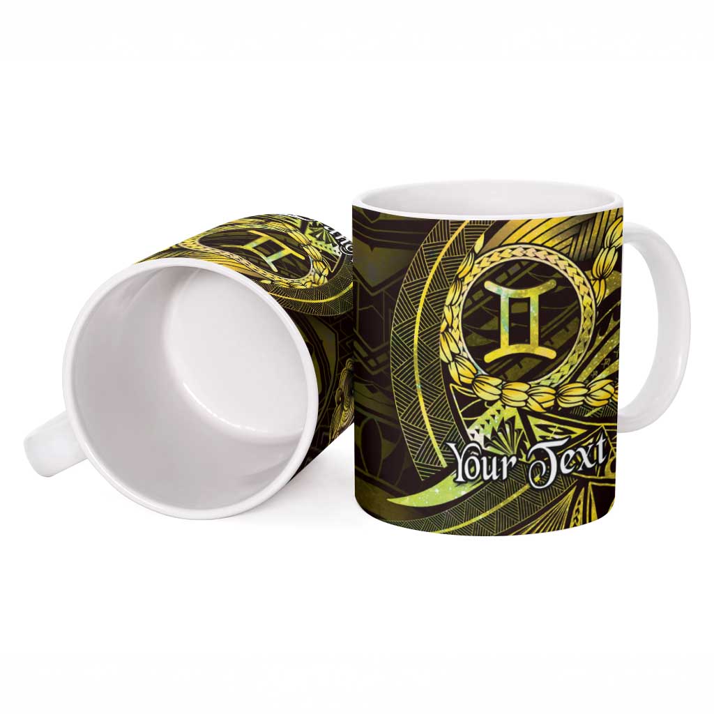 Personalised Polynesia Zodiac Gemini Ceramic Mug Galaxy Polynesian Pattern Chest Tattoo Style LT14 - Polynesian Pride