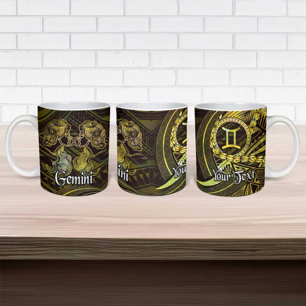 Personalised Polynesia Zodiac Gemini Ceramic Mug Galaxy Polynesian Pattern Chest Tattoo Style LT14 - Polynesian Pride