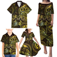 Personalised Polynesia Zodiac Gemini Family Matching Puletasi and Hawaiian Shirt Galaxy Polynesian Pattern Chest Tattoo Style LT14 - Polynesian Pride