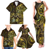 Personalised Polynesia Zodiac Gemini Family Matching Tank Maxi Dress and Hawaiian Shirt Galaxy Polynesian Pattern Chest Tattoo Style LT14 - Polynesian Pride