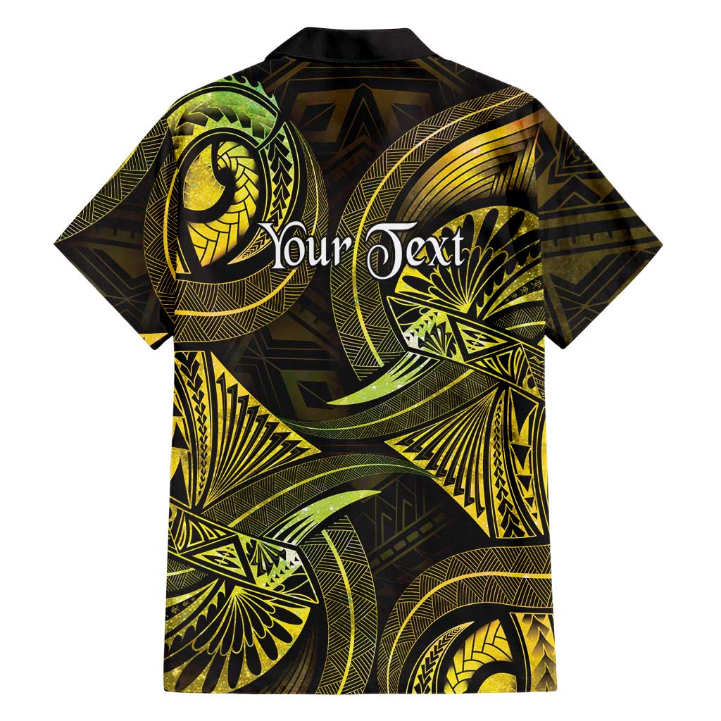 Personalised Polynesia Zodiac Gemini Hawaiian Shirt Galaxy Polynesian Pattern Chest Tattoo Style