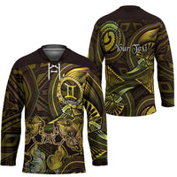 Personalised Polynesia Zodiac Gemini Hockey Jersey Galaxy Polynesian Pattern Chest Tattoo Style LT14 - Polynesian Pride