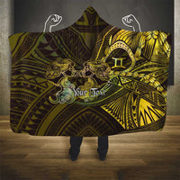 Personalised Polynesia Zodiac Gemini Hooded Blanket Galaxy Polynesian Pattern Chest Tattoo Style LT14 - Polynesian Pride