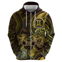 Personalised Polynesia Zodiac Gemini Hoodie Galaxy Polynesian Pattern Chest Tattoo Style LT14 - Polynesian Pride