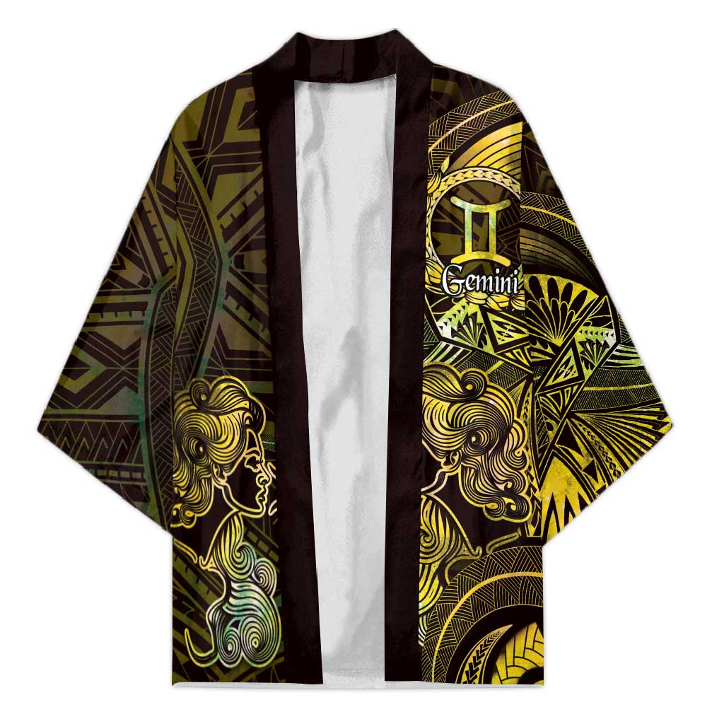 Personalised Polynesia Zodiac Gemini Kimono Galaxy Polynesian Pattern Chest Tattoo Style