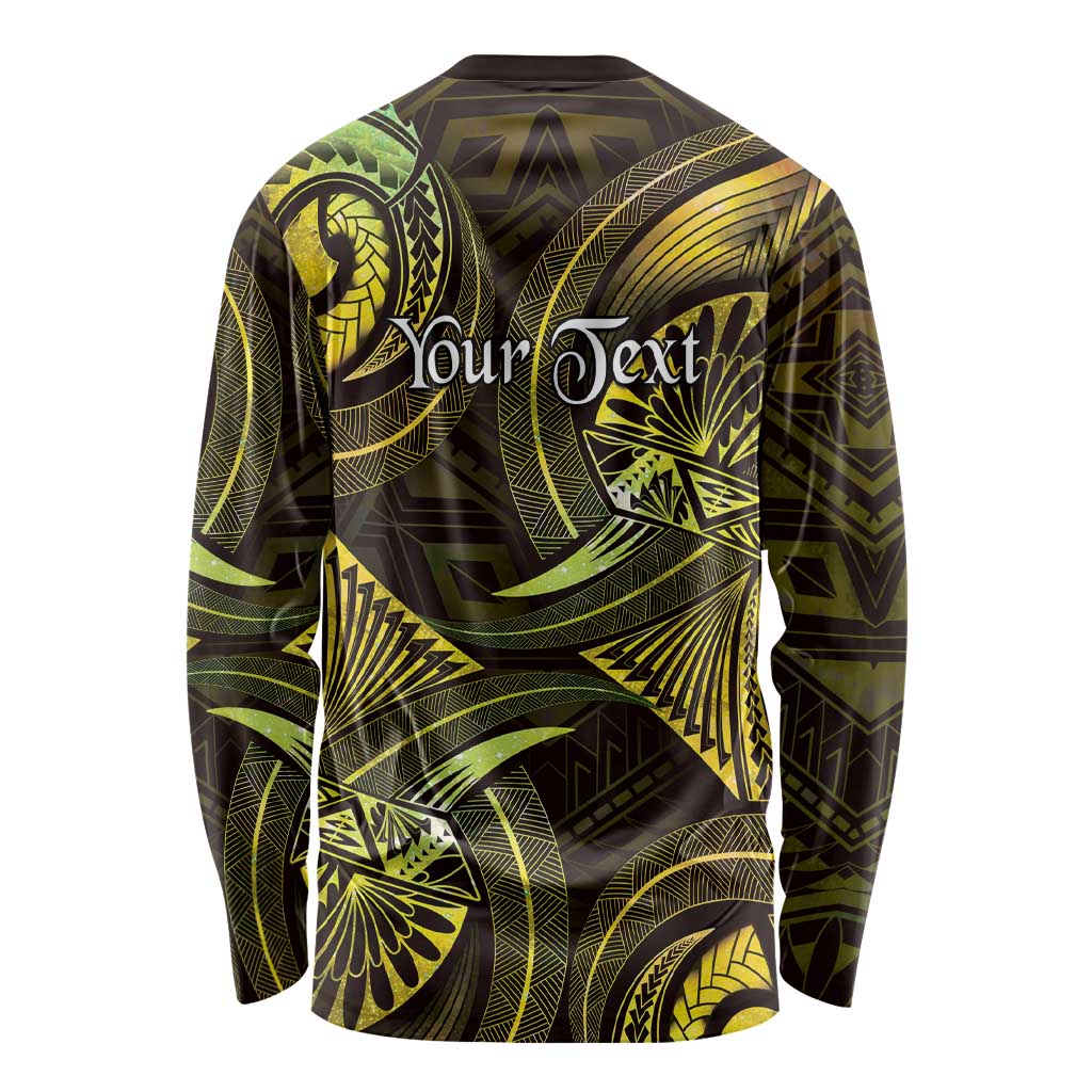 Personalised Polynesia Zodiac Gemini Long Sleeve Shirt Galaxy Polynesian Pattern Chest Tattoo Style LT14 - Polynesian Pride
