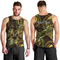 Personalised Polynesia Zodiac Gemini Men Tank Top Galaxy Polynesian Pattern Chest Tattoo Style LT14 - Polynesian Pride