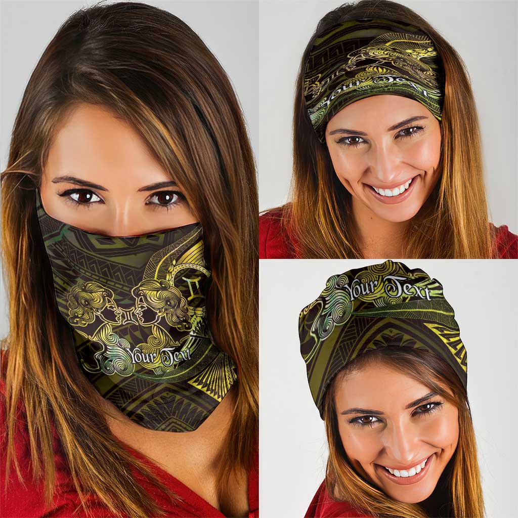 Personalised Polynesia Zodiac Gemini Neck Gaiter Galaxy Polynesian Pattern Chest Tattoo Style LT14 - Polynesian Pride
