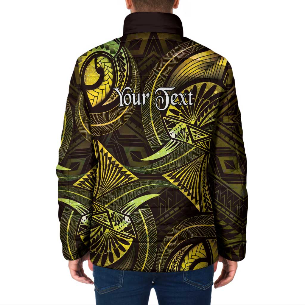 Personalised Polynesia Zodiac Gemini Padded Jacket Galaxy Polynesian Pattern Chest Tattoo Style LT14 - Polynesian Pride