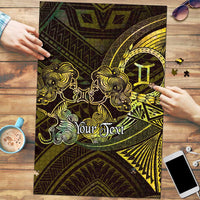 Personalised Polynesia Zodiac Gemini Puzzle Galaxy Polynesian Pattern Chest Tattoo Style LT14 Yellow - Polynesian Pride