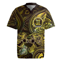 Personalised Polynesia Zodiac Gemini Rugby Jersey Galaxy Polynesian Pattern Chest Tattoo Style