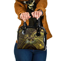 Personalised Polynesia Zodiac Gemini Shoulder Handbag Galaxy Polynesian Pattern Chest Tattoo Style LT14 One Size Yellow - Polynesian Pride