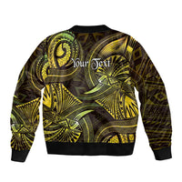 Personalised Polynesia Zodiac Gemini Sleeve Zip Bomber Jacket Galaxy Polynesian Pattern Chest Tattoo Style LT14 - Polynesian Pride