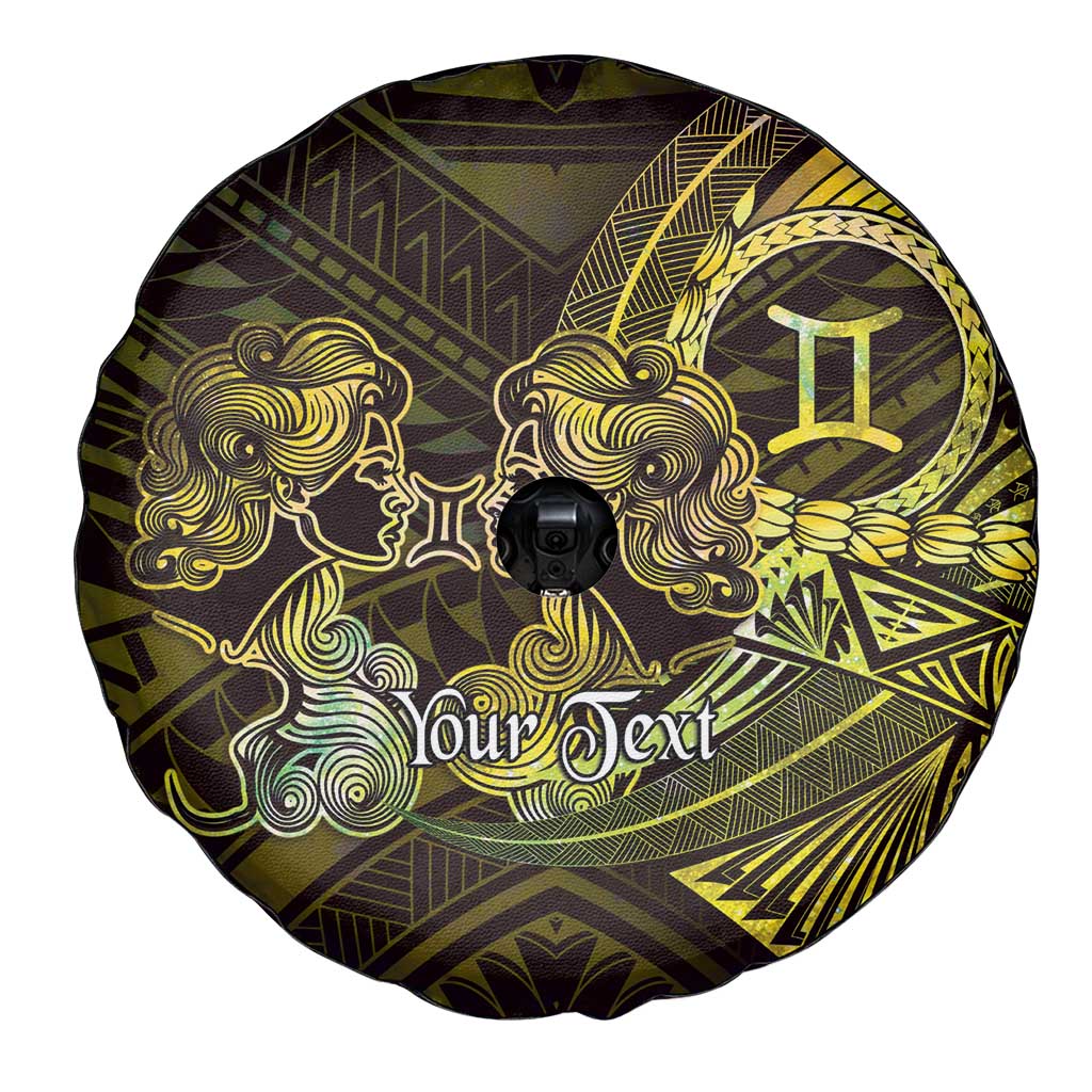 Personalised Polynesia Zodiac Gemini Spare Tire Cover Galaxy Polynesian Pattern Chest Tattoo Style LT14 - Polynesian Pride