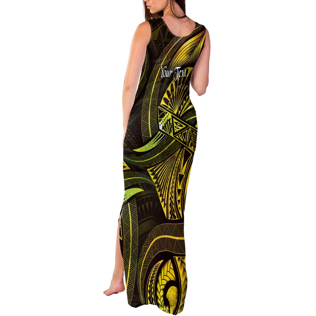 Personalised Polynesia Zodiac Gemini Tank Maxi Dress Galaxy Polynesian Pattern Chest Tattoo Style LT14 - Polynesian Pride