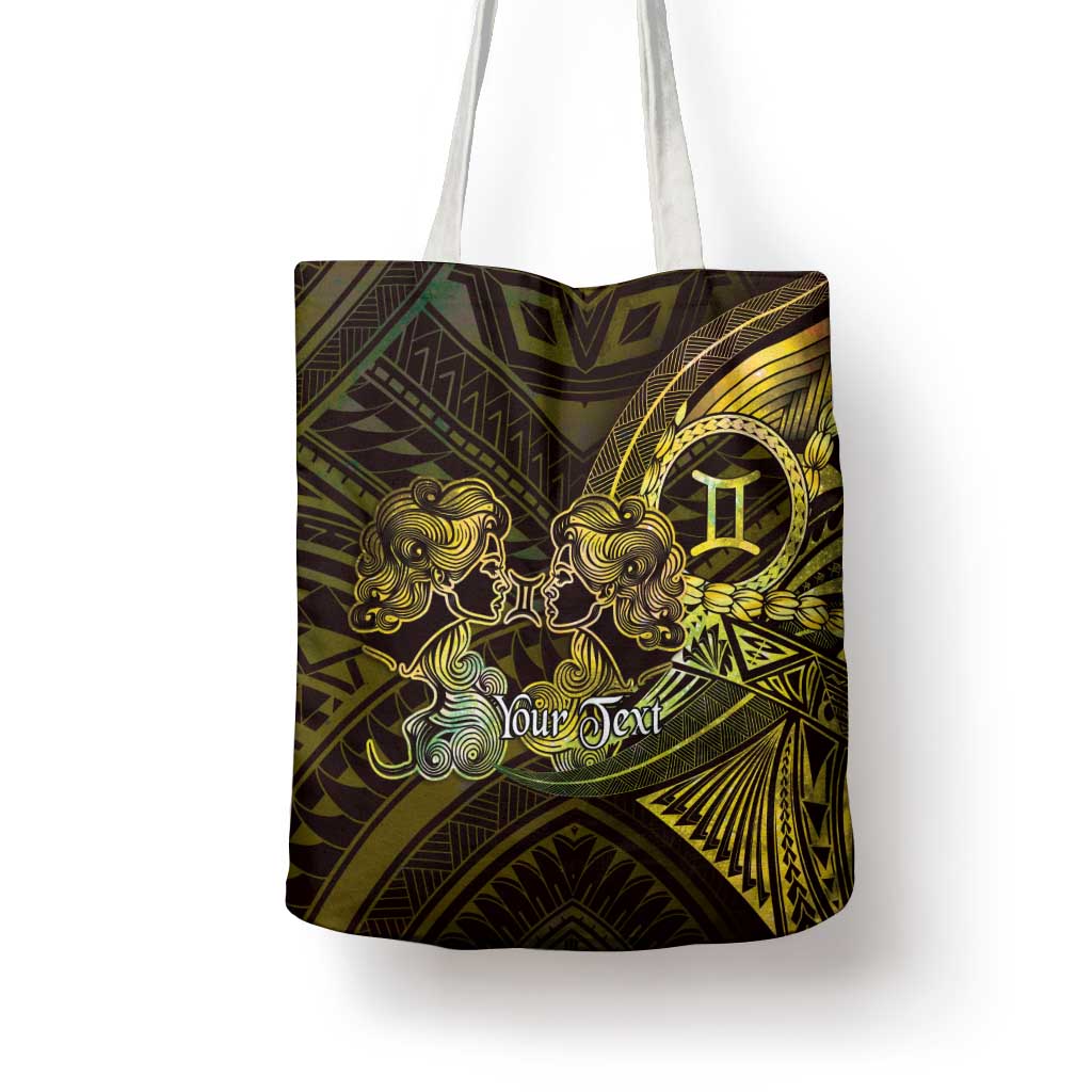 Personalised Polynesia Zodiac Gemini Tote Bag Galaxy Polynesian Pattern Chest Tattoo Style LT14 - Polynesian Pride