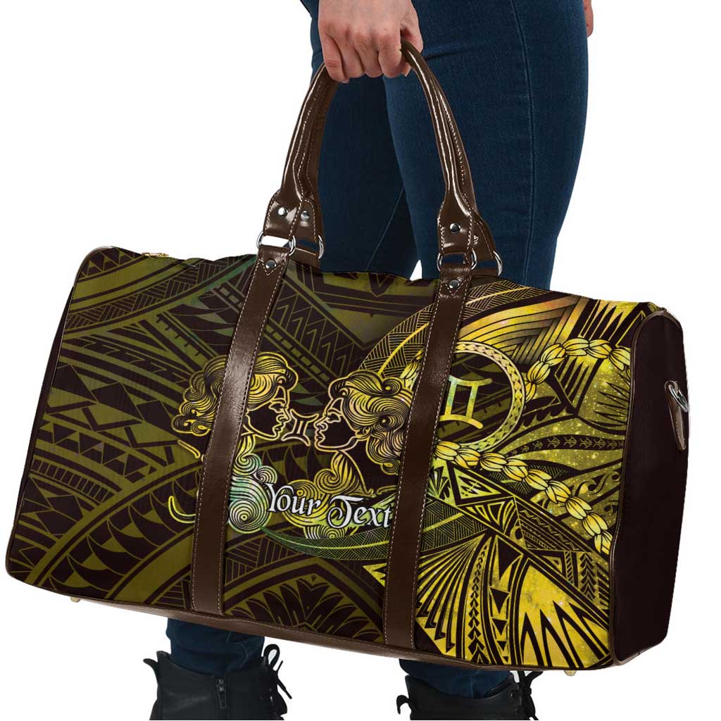 Personalised Polynesia Zodiac Gemini Travel Bag Galaxy Polynesian Pattern Chest Tattoo Style LT14 - Polynesian Pride
