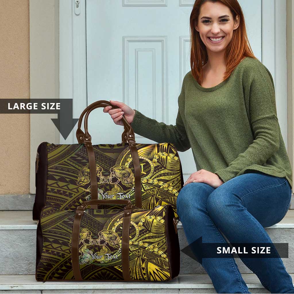 Personalised Polynesia Zodiac Gemini Travel Bag Galaxy Polynesian Pattern Chest Tattoo Style LT14 - Polynesian Pride
