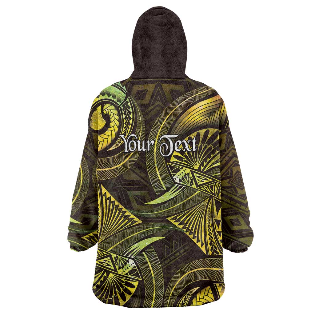 Personalised Polynesia Zodiac Gemini Wearable Blanket Hoodie Galaxy Polynesian Pattern Chest Tattoo Style LT14 - Polynesian Pride