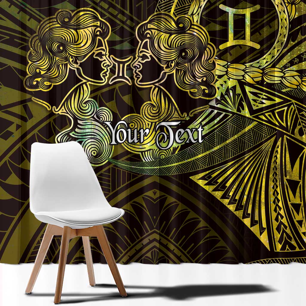 Personalised Polynesia Zodiac Gemini Window Curtain Galaxy Polynesian Pattern Chest Tattoo Style LT14 - Polynesian Pride