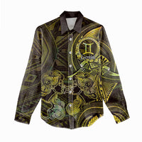 Personalised Polynesia Zodiac Gemini Women Casual Shirt Galaxy Polynesian Pattern Chest Tattoo Style LT14 - Polynesian Pride